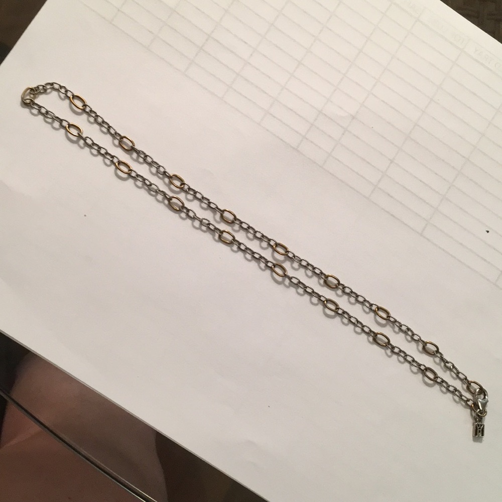 Waxing Poetic Twisted Link with brass rings Chain